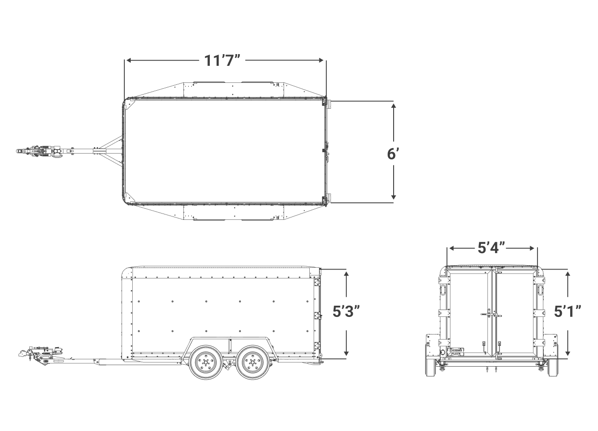 Equipment dimensional diagram